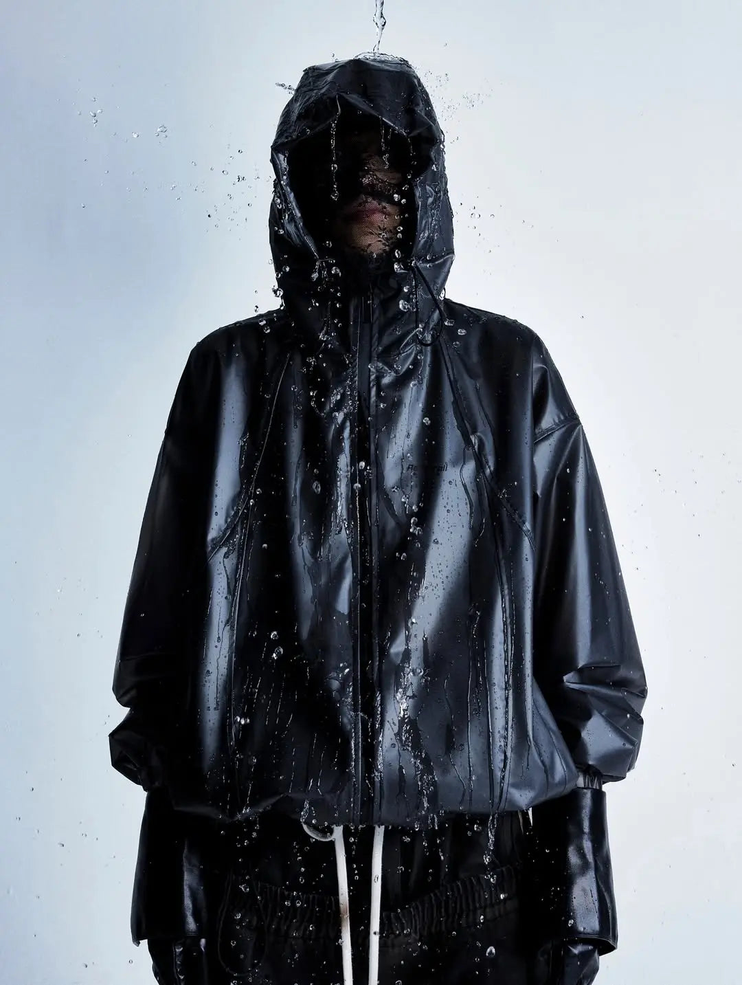033 Black Windbreaker Jacket Hominus Denim