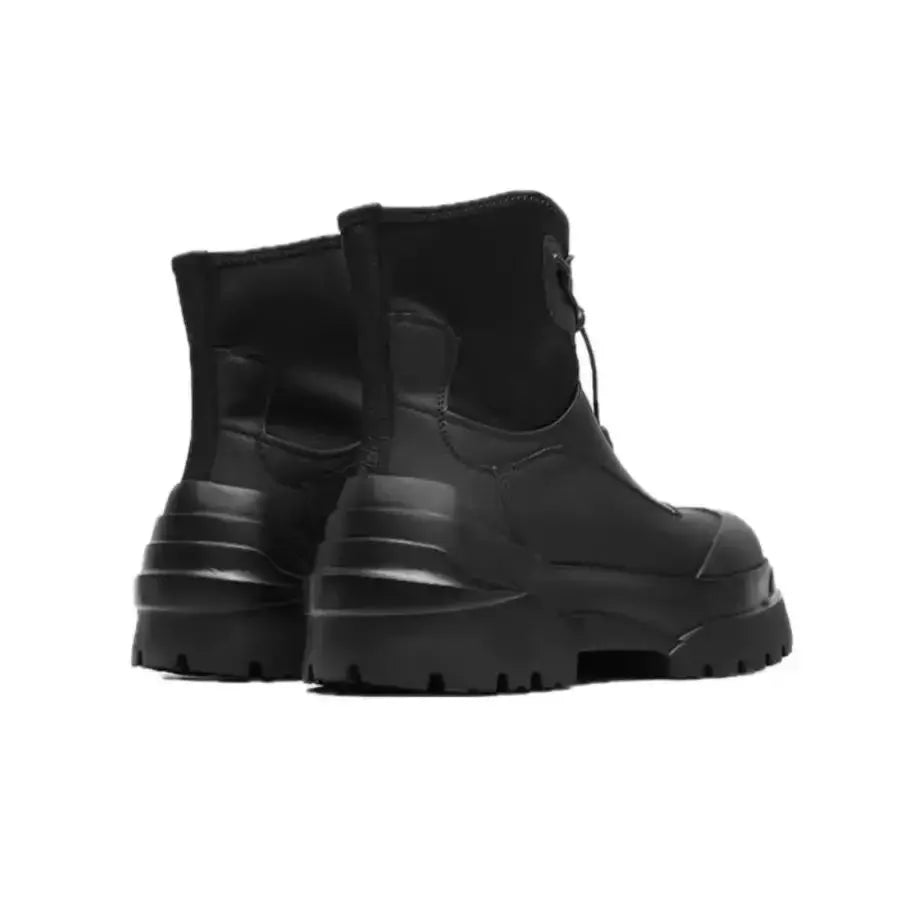 2024 New Men's Retro High-top Heightening Thick-soled Outdoor Function Wind Elastic Elastic Platform Boots Hominus Denim