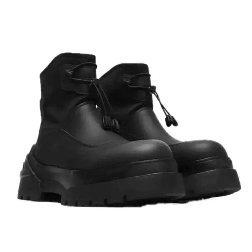 2024 New Men's Retro High-top Heightening Thick-soled Outdoor Function Wind Elastic Elastic Platform Boots Hominus Denim