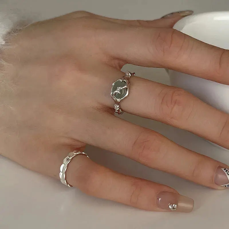 925 Sterling Silver Liquid Lava Ring - Hominus Denim