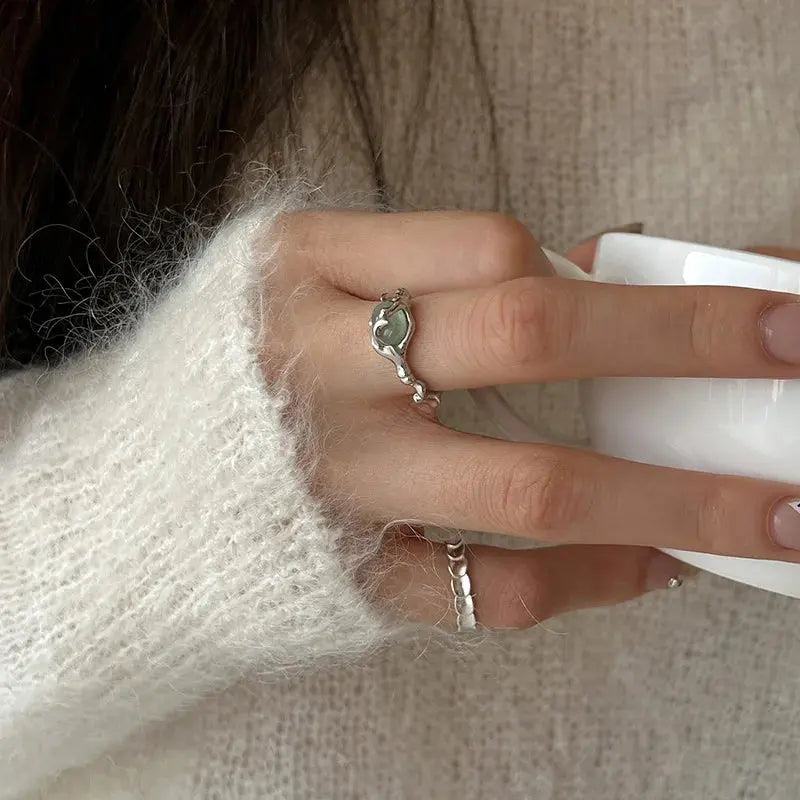 925 Sterling Silver Liquid Lava Ring - Hominus Denim