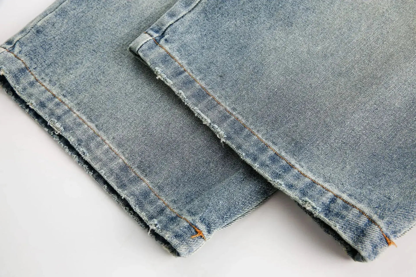 AYWTER Spring New Japanese Style Denim Washing Gradient Casual Pants Vintage High Street Unisex Straight-Leg Pants K0106 Hominus Denim