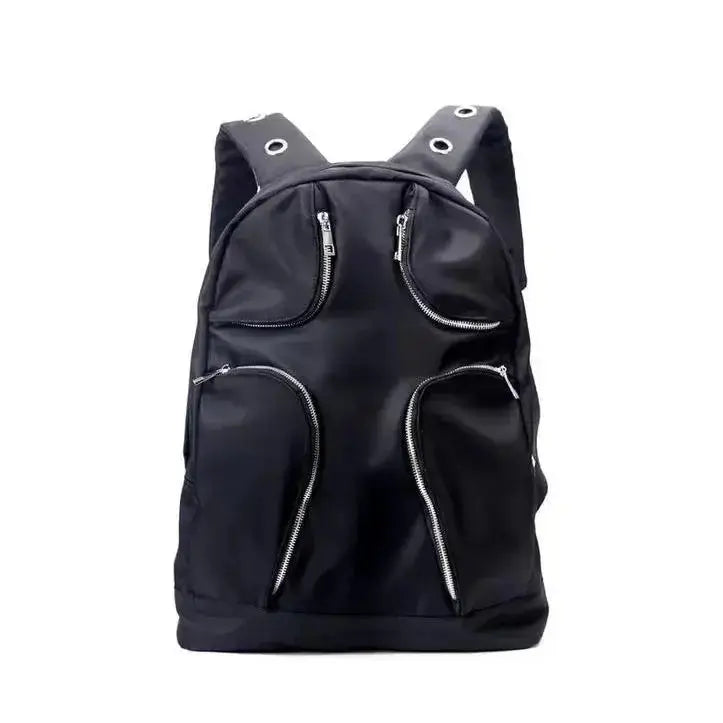 Backpack Unisex Nylon High-Capacity Fashion Hollow Out Strap Fashion Street Style High-Capacity Backpack Hominus Denim
