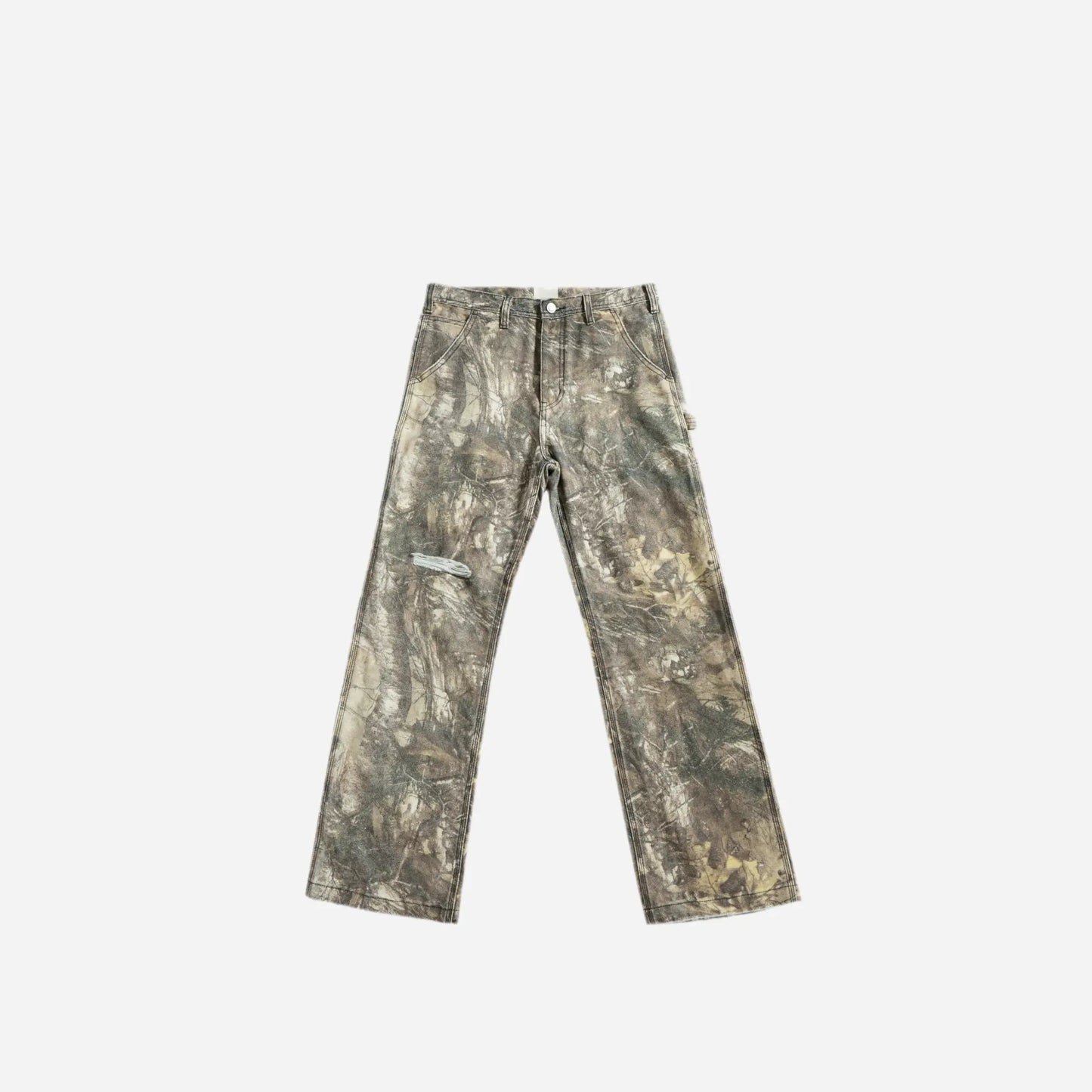 Baggy Distressed Camo Wide Leg Cargo Pant Hominus Denim