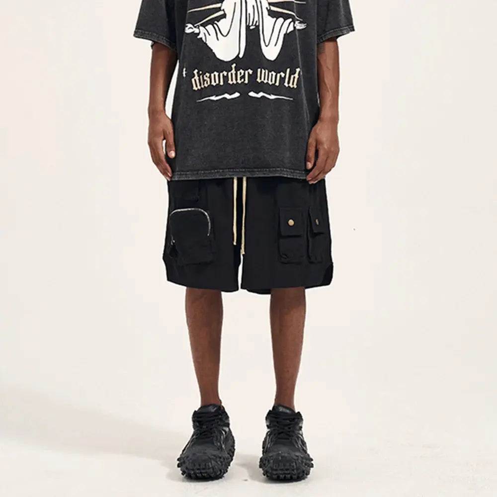 Baggy Oversized Multi Pockets Short - Hominus Denim