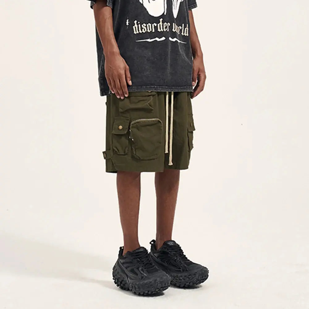 Baggy Oversized Multi Pockets Short - Hominus Denim