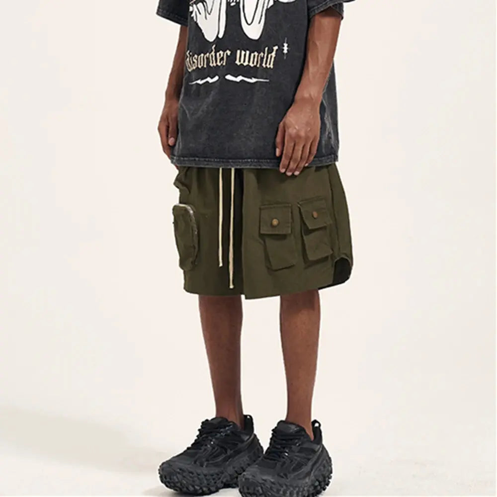Baggy Oversized Multi Pockets Short - Hominus Denim