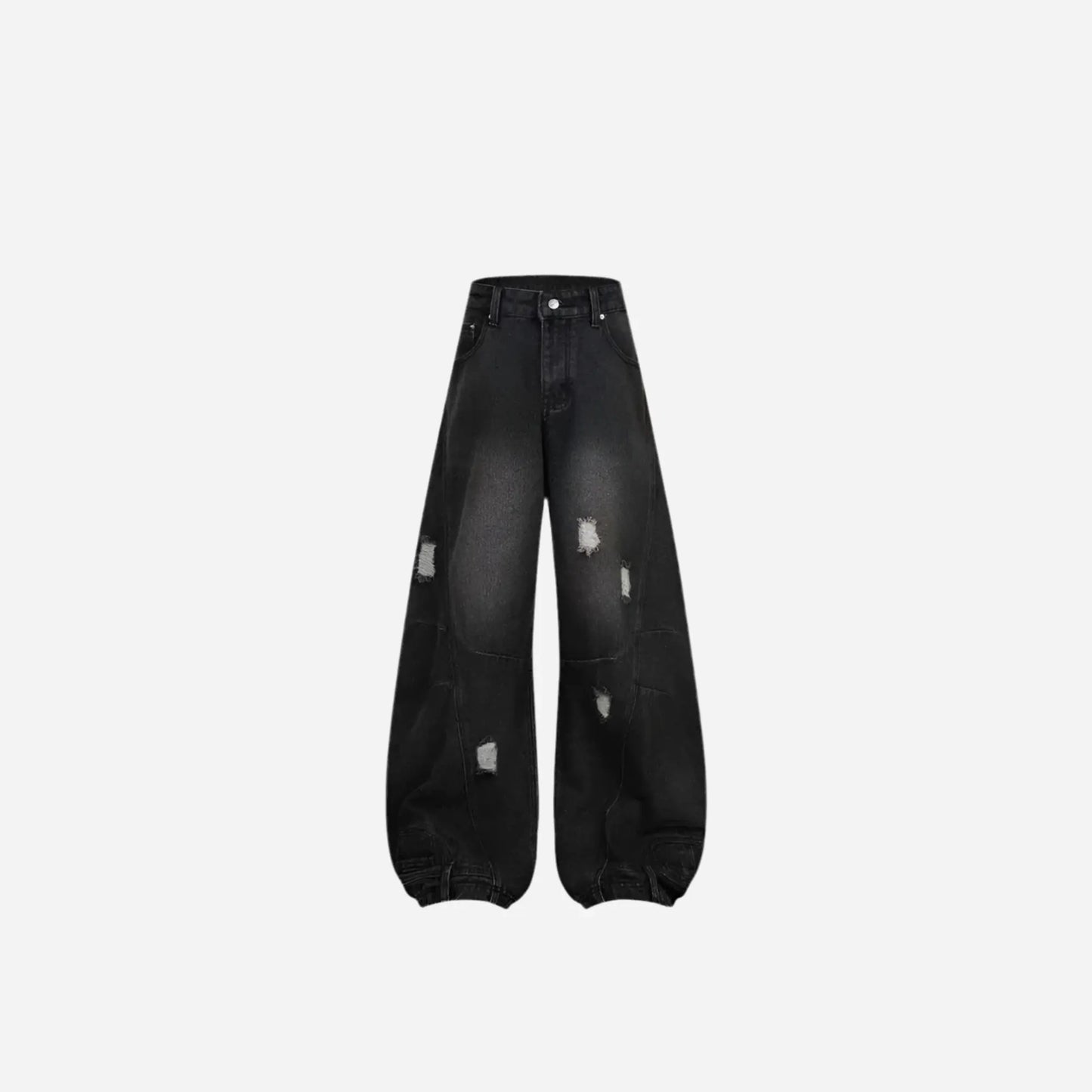 Baggy Ripped Graffiti Printed Denim Jean Hominus Denim