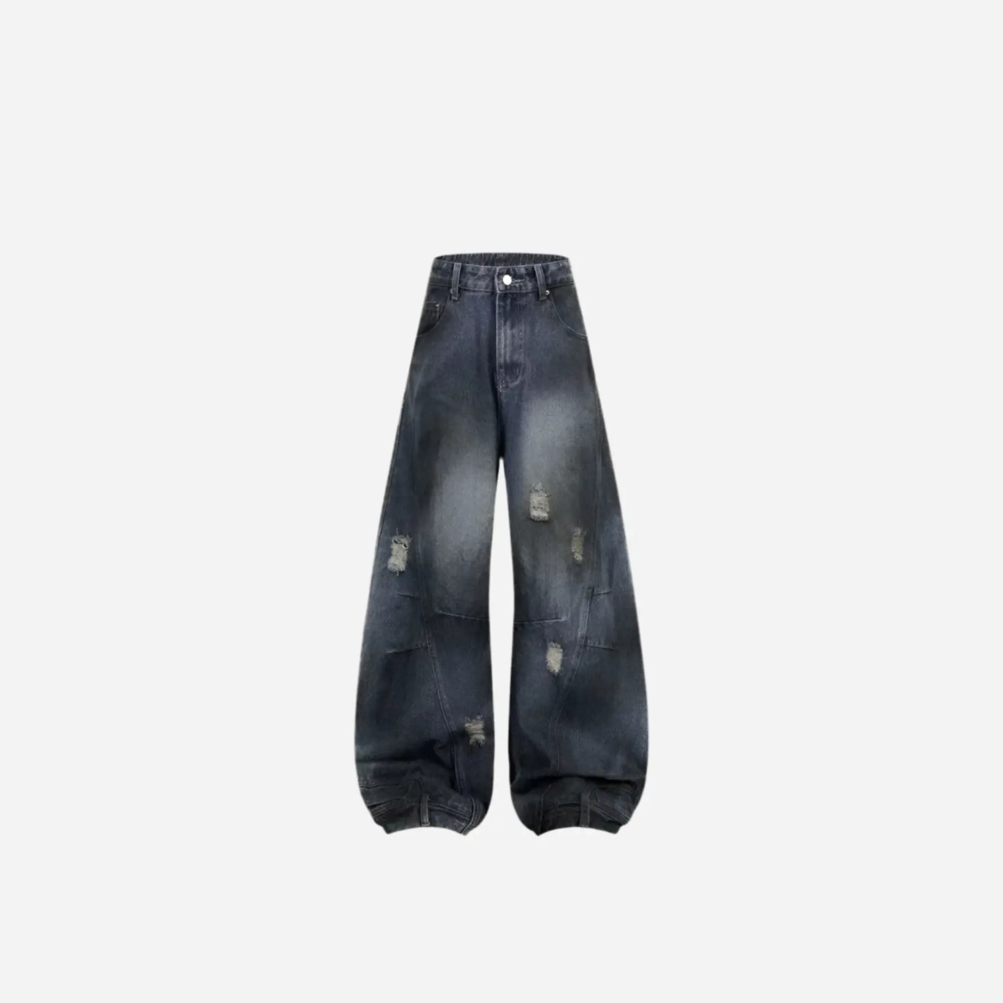 Baggy Ripped Graffiti Printed Denim Jean Hominus Denim