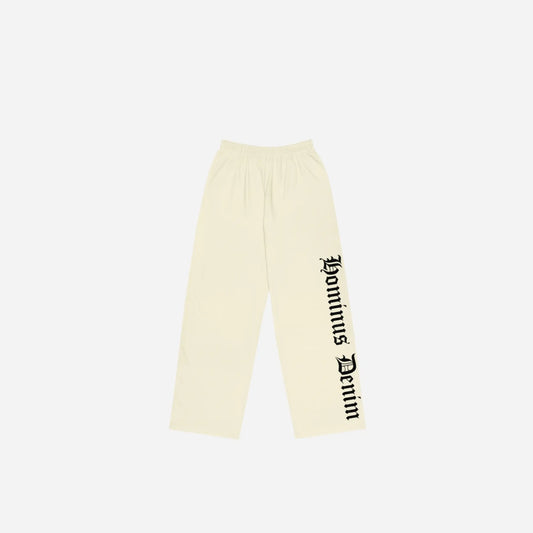 Beige Hominus Denim Gothic Letters Sweatpant Hominus Denim