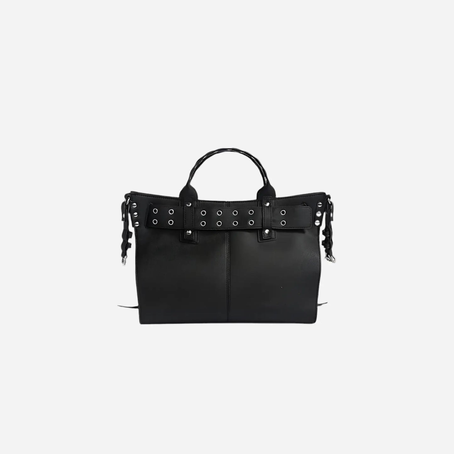 Black Goth Leather Shoulder Bag Hominus Denim