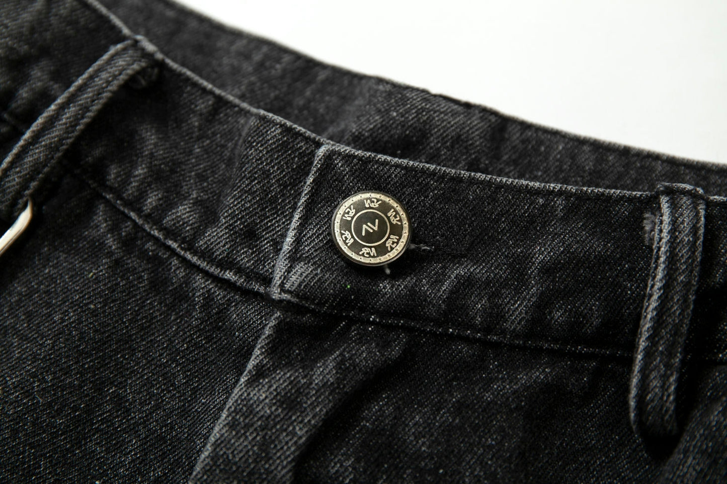 Black Grunge Yellow Striped Baggy Jean - Hominus Denim