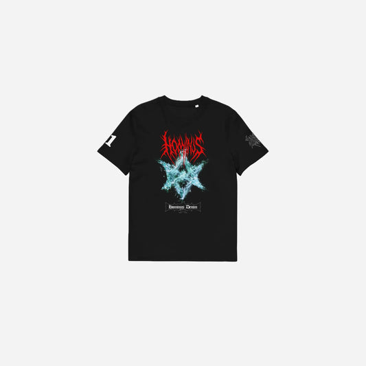 Black Hominus Flame Logo Gothic Tee Hominus Denim