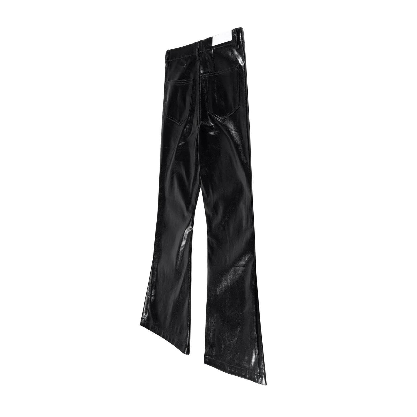 Black Oversized Baggy Wax Leather Pant Hominus Denim