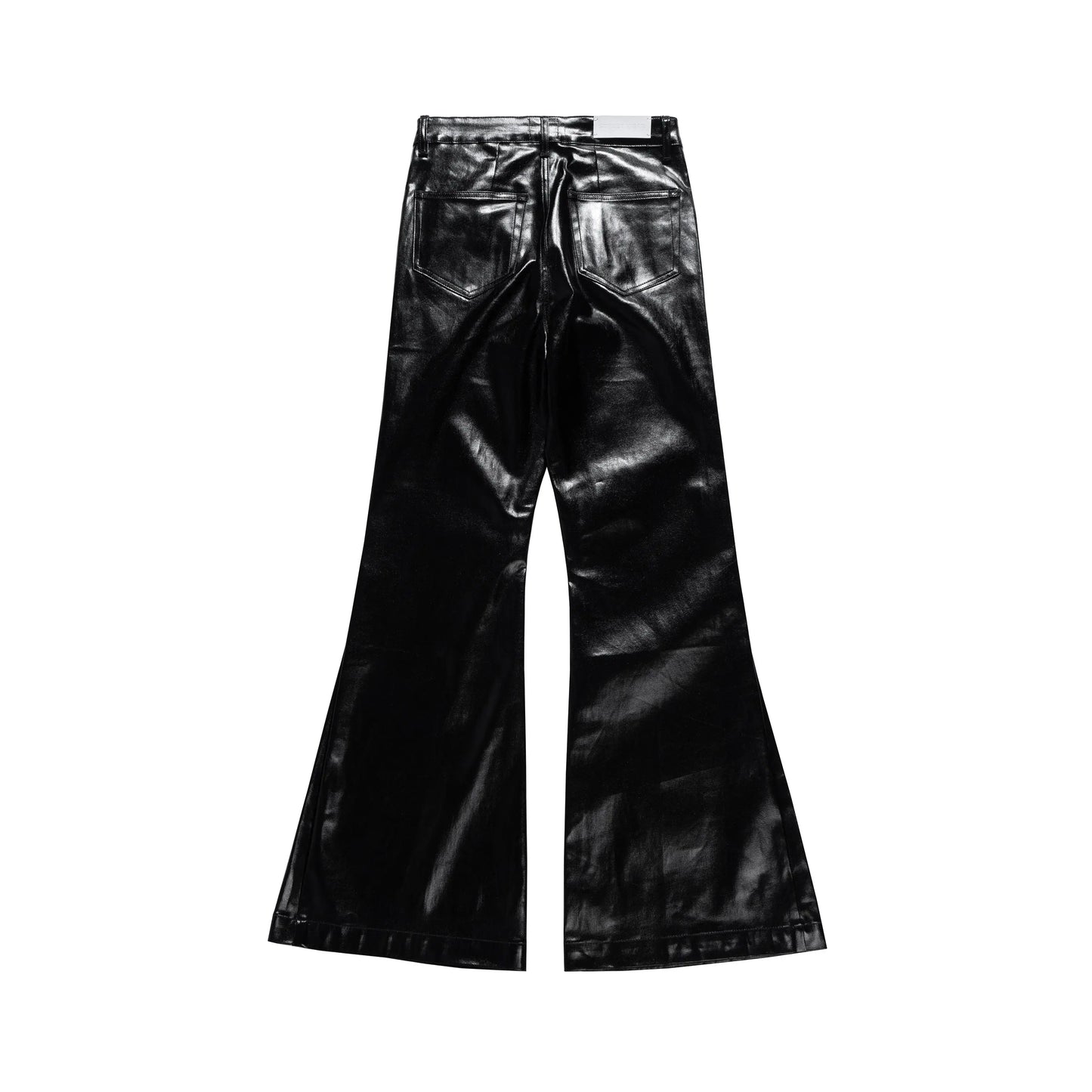 Black Oversized Baggy Wax Leather Pant Hominus Denim