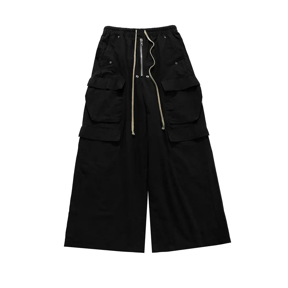 Black Parachute Wide Legs Cargo Pant
