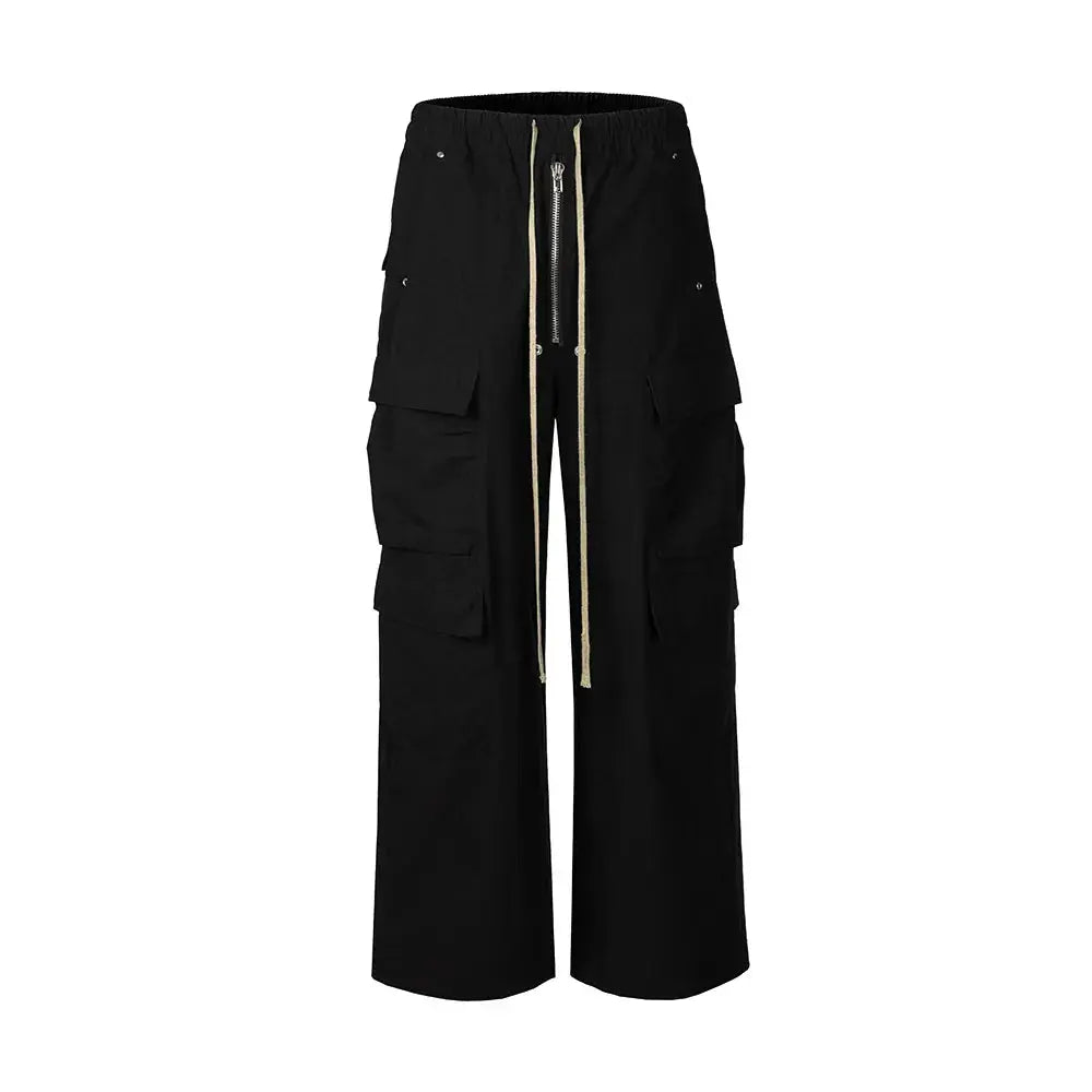 Black Parachute Wide Legs Cargo Pant
