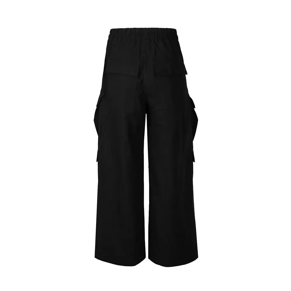 Black Parachute Wide Legs Cargo Pant