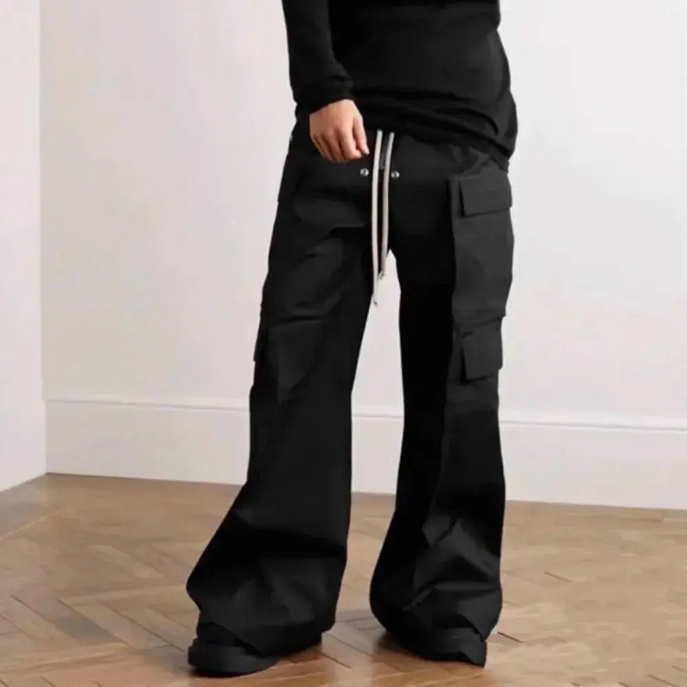 Black Parachute Wide Legs Cargo Pant