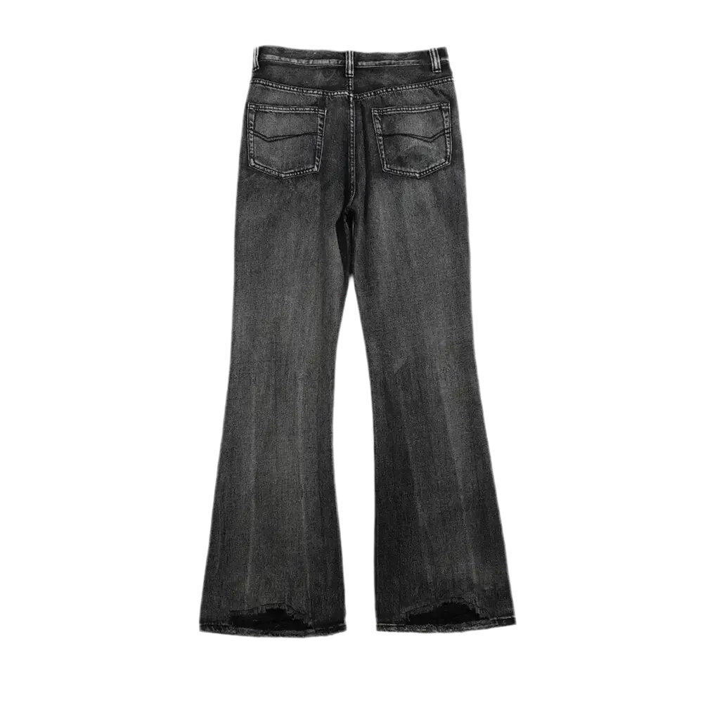 Black Washed Flare Jean Hominus Denim
