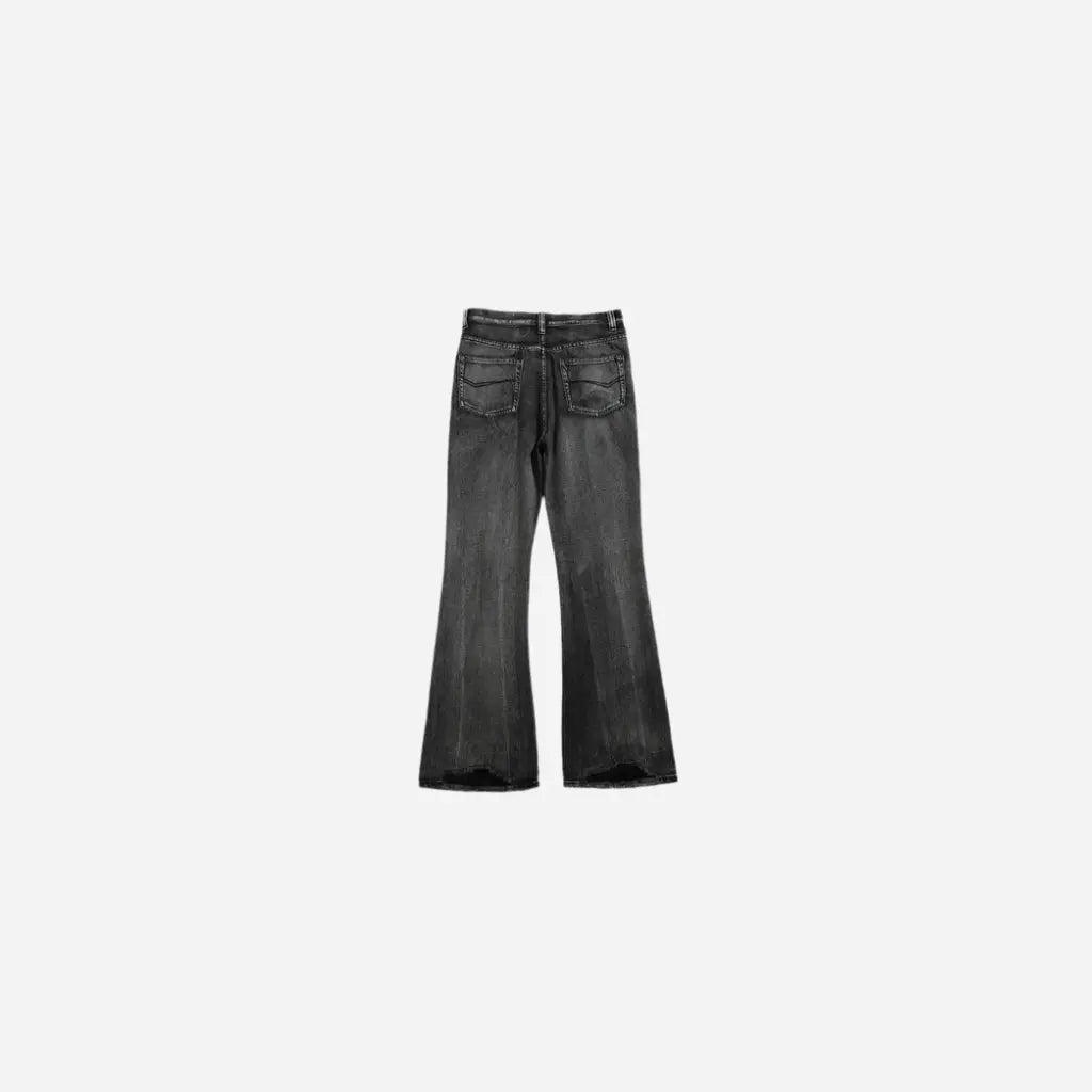Black Washed Flare Jean Hominus Denim