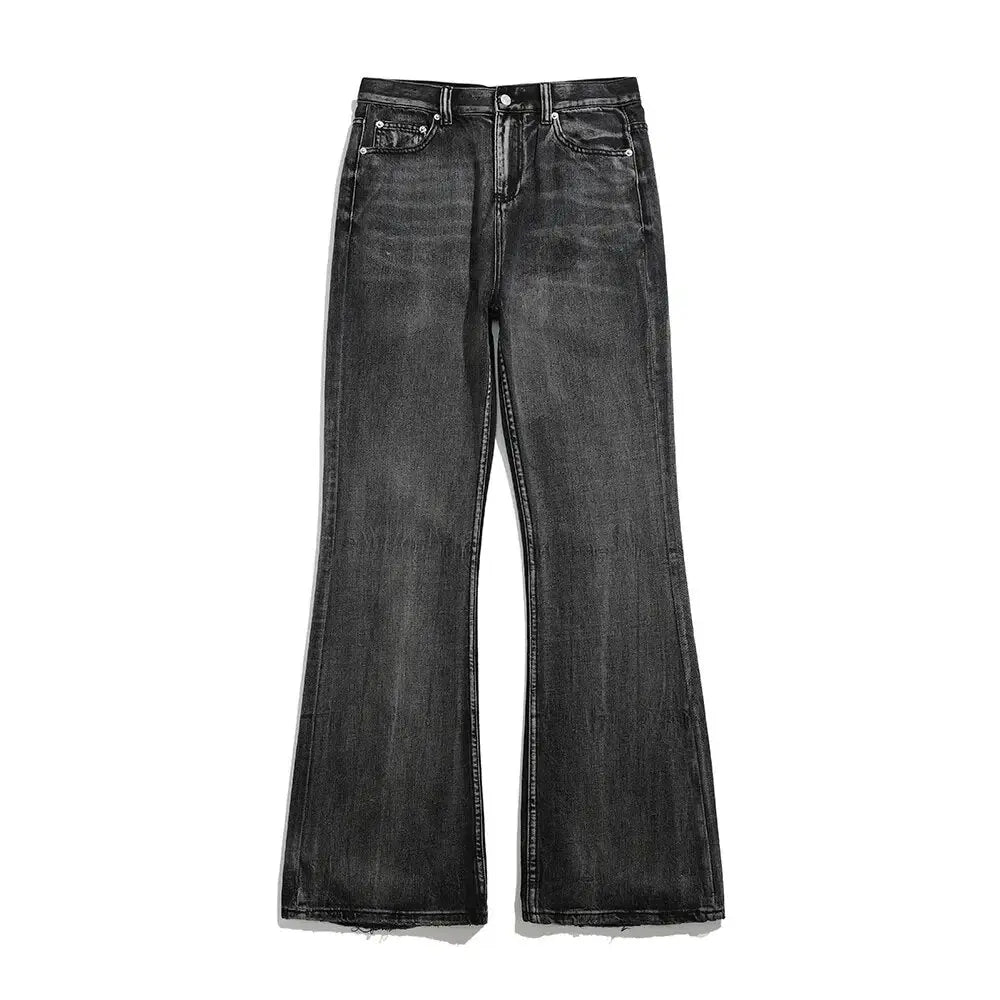 Black Washed Flare Jean