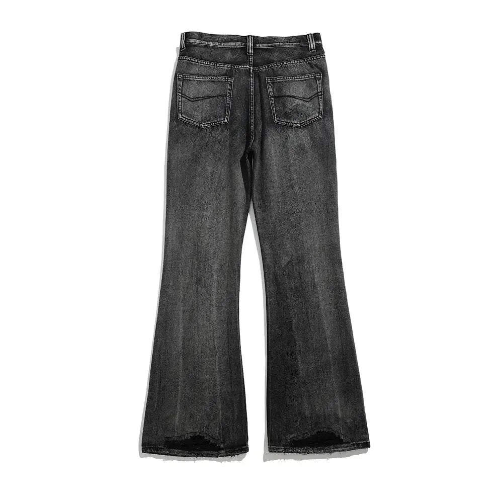 Black Washed Flare Jean