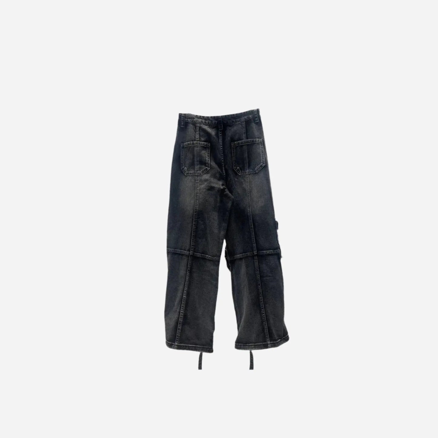 Black Washed Multi-Pocket Raver Jean Hominus Denim