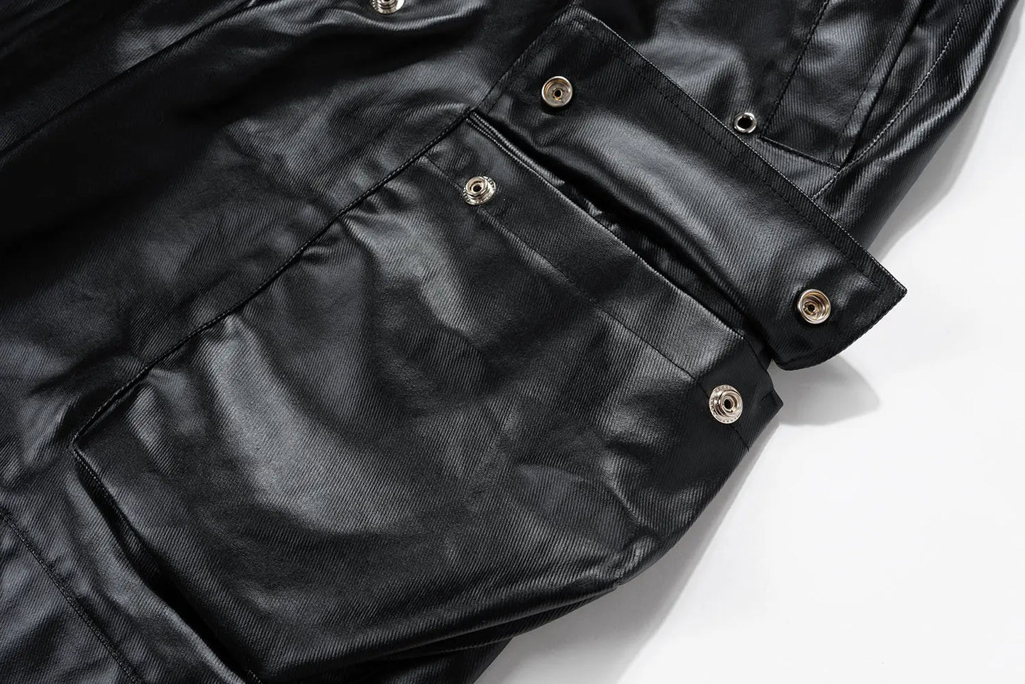Black Wax Parachute Wide Legs Pant Hominus Denim