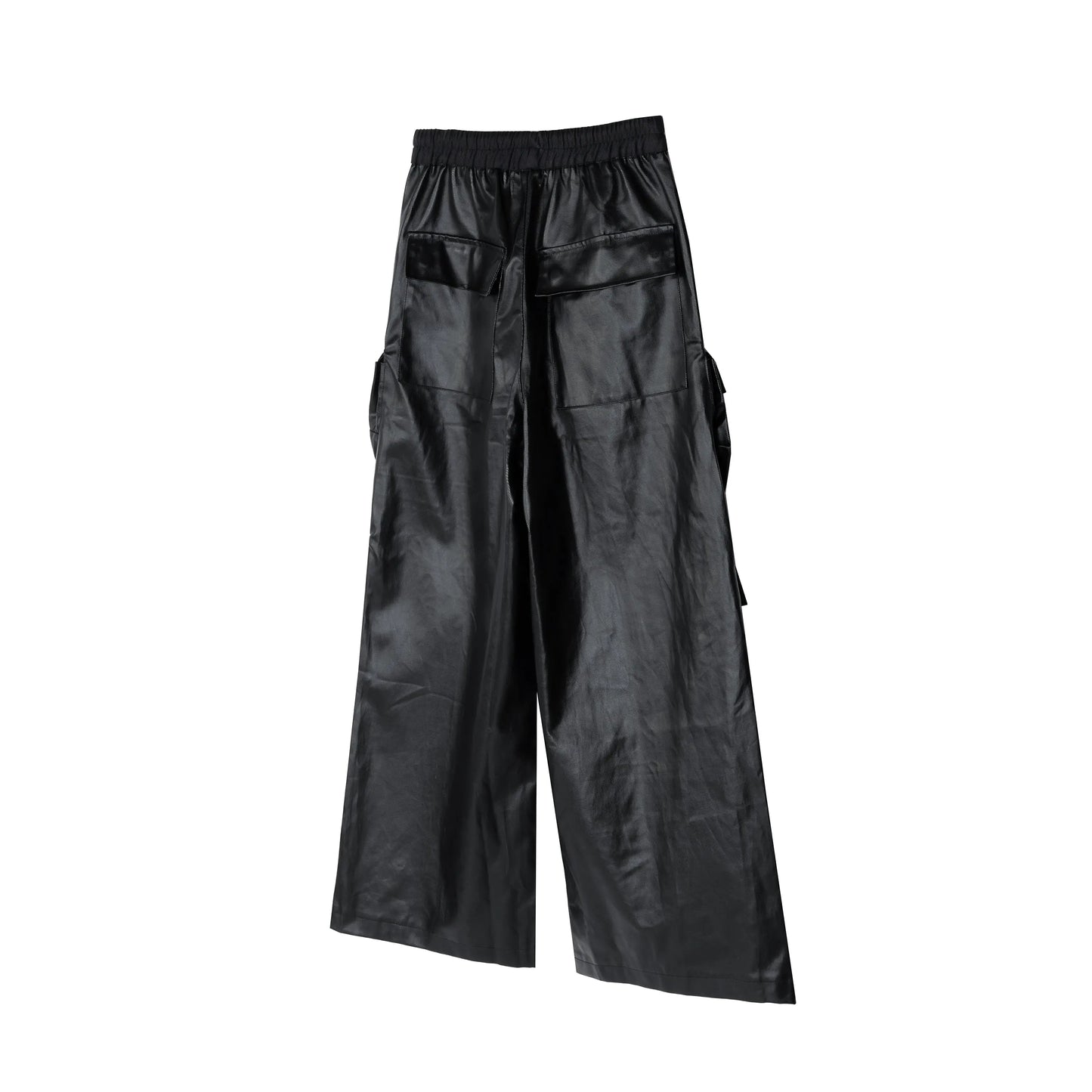 Black Wax Parachute Wide Legs Pant Hominus Denim