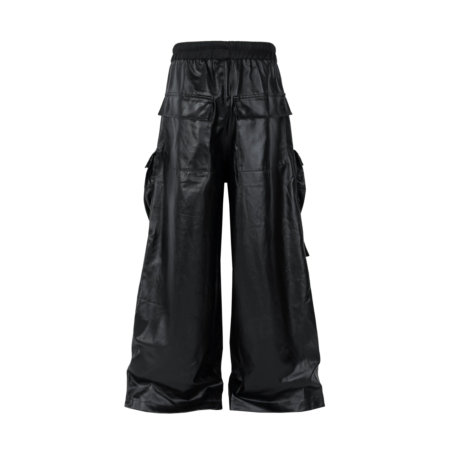 Black Wax Parachute Wide Legs Pant Hominus Denim