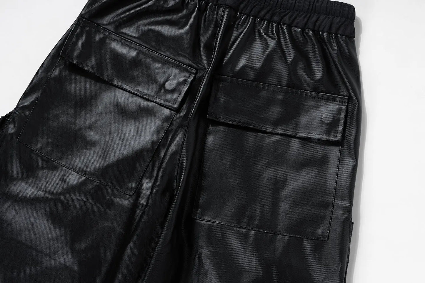 Black Wax Parachute Wide Legs Pant Hominus Denim