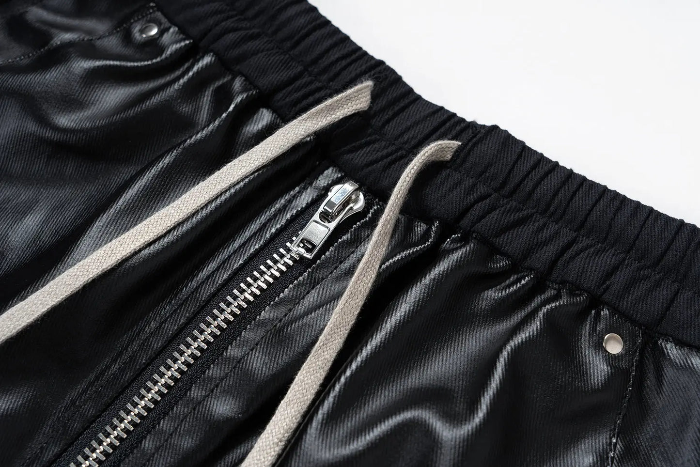 Black Wax Parachute Wide Legs Pant Hominus Denim