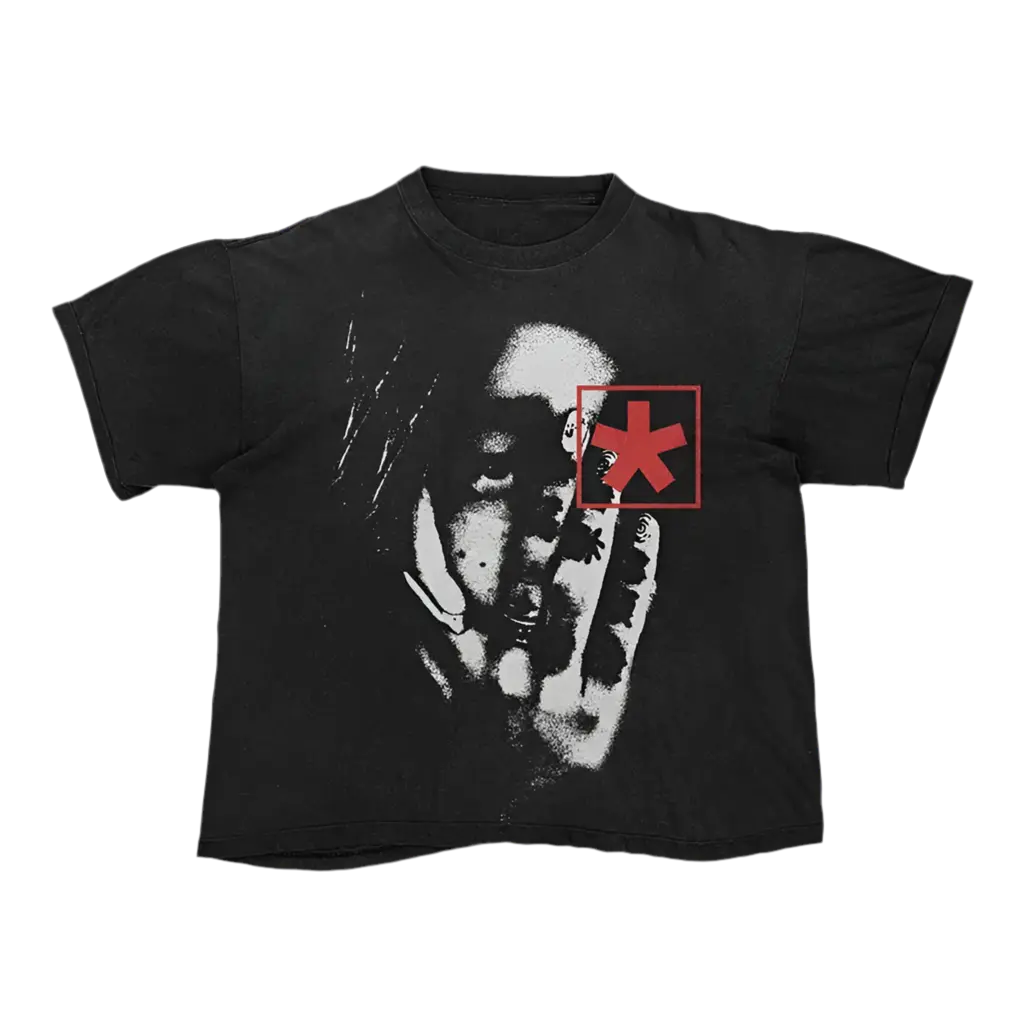 Black Y2k Loose Grunge Printed Tee Hominus Denim