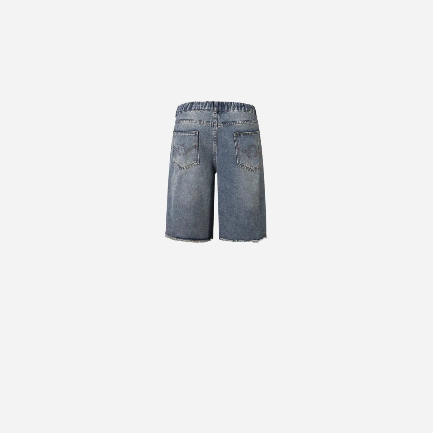 Blue Washed Ripped Distressed Denim Short/Jort Hominus Denim