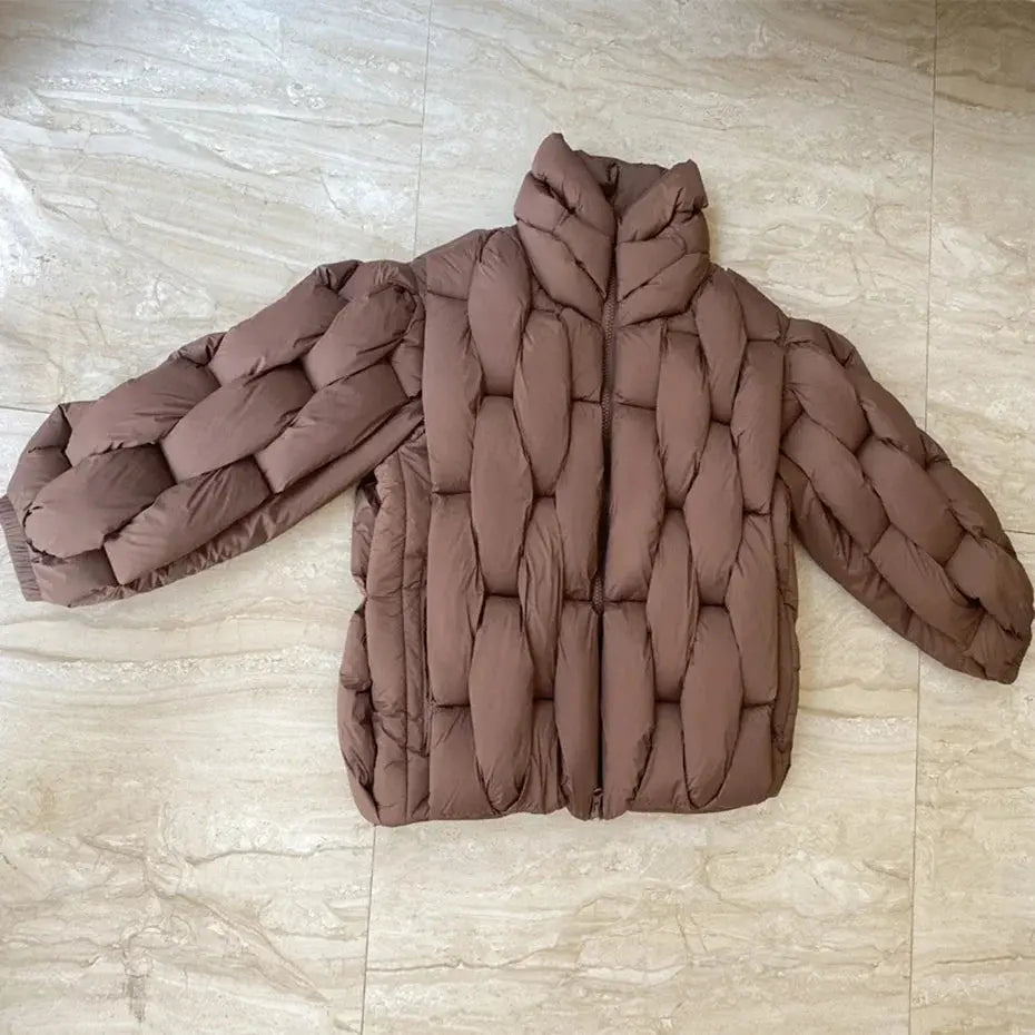Braided Puffer Jacket - Hominus Denim