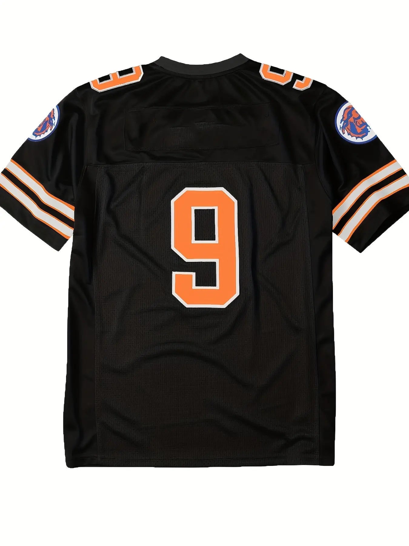 Breathable American Football Jersey, Mens Vintage Patchwork Round Neck Football Shirt For Training Competition Hominus Denim