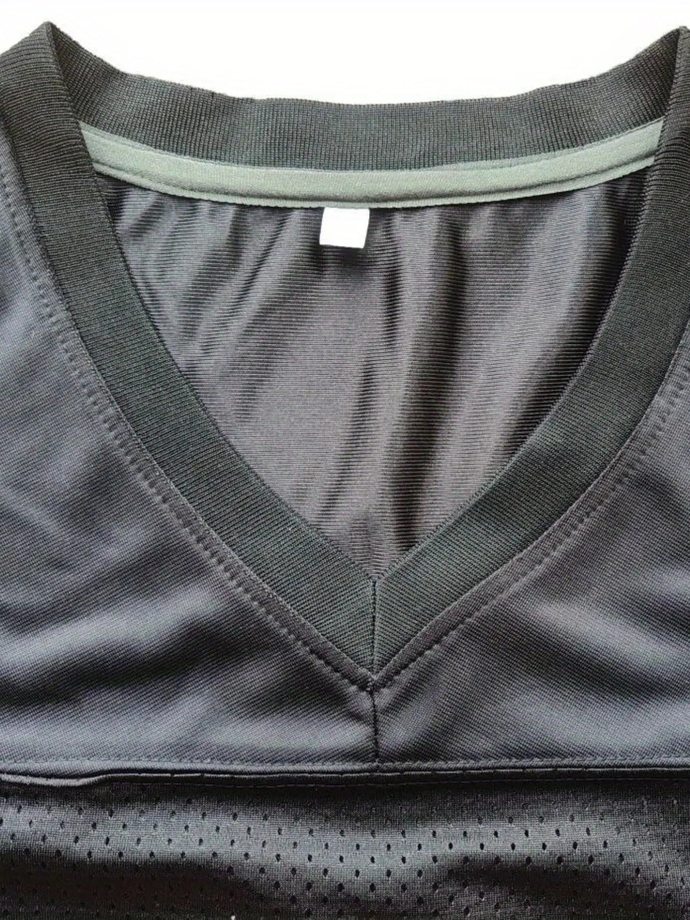 Breathable American Football Jersey, Mens Vintage Patchwork Round Neck Football Shirt For Training Competition Hominus Denim