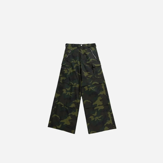 Camouflage Cargo Wide Leg Baggy Pant Hominus Denim