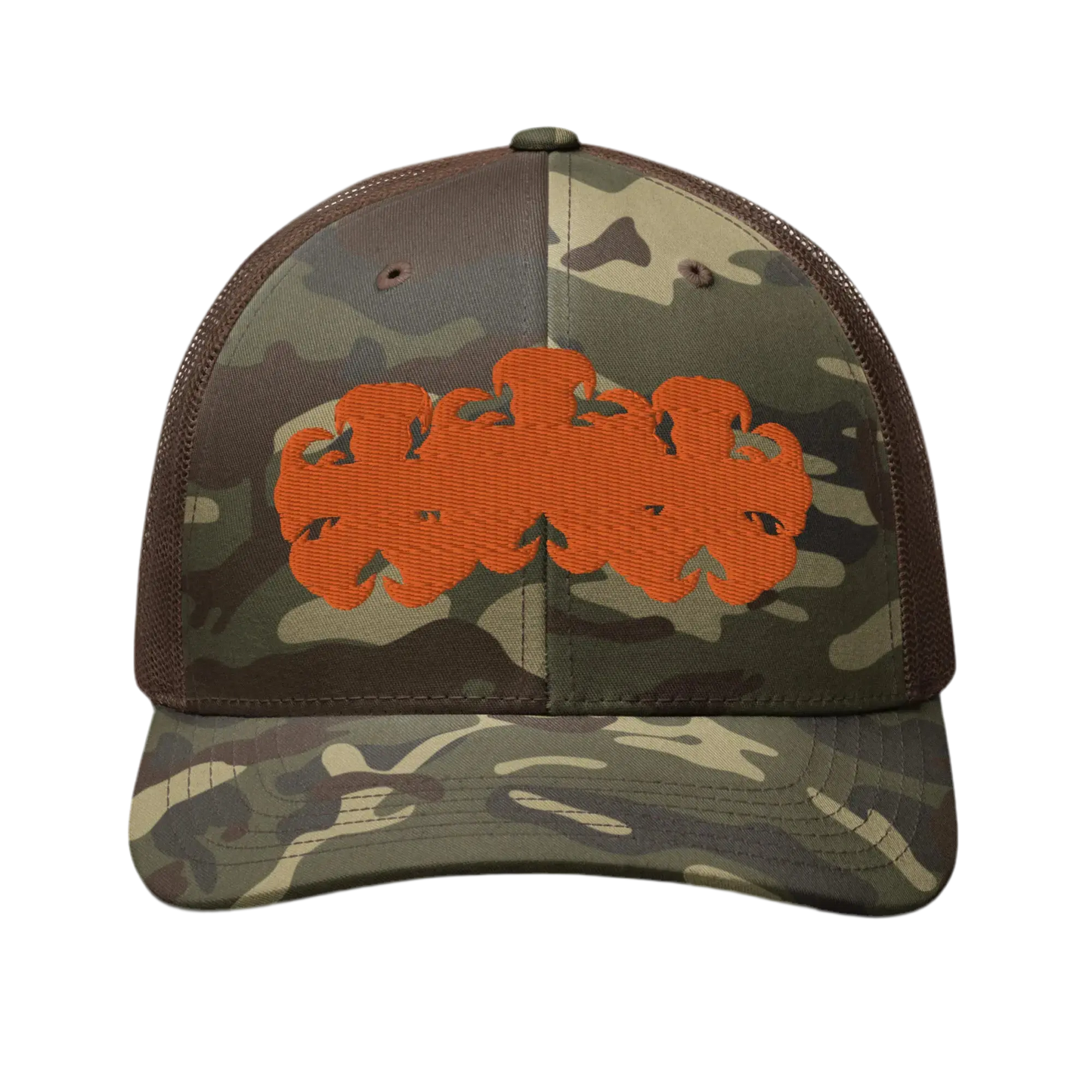 Camouflage Hominus Denim Gothic Logo Trucker Cap Hominus Denim