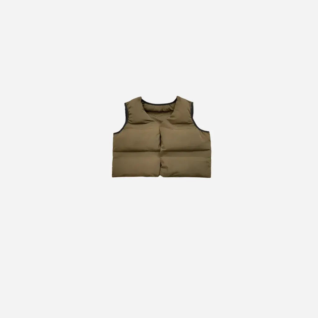 Cropped Sleeveless Puffer Jacket Hominus Denim