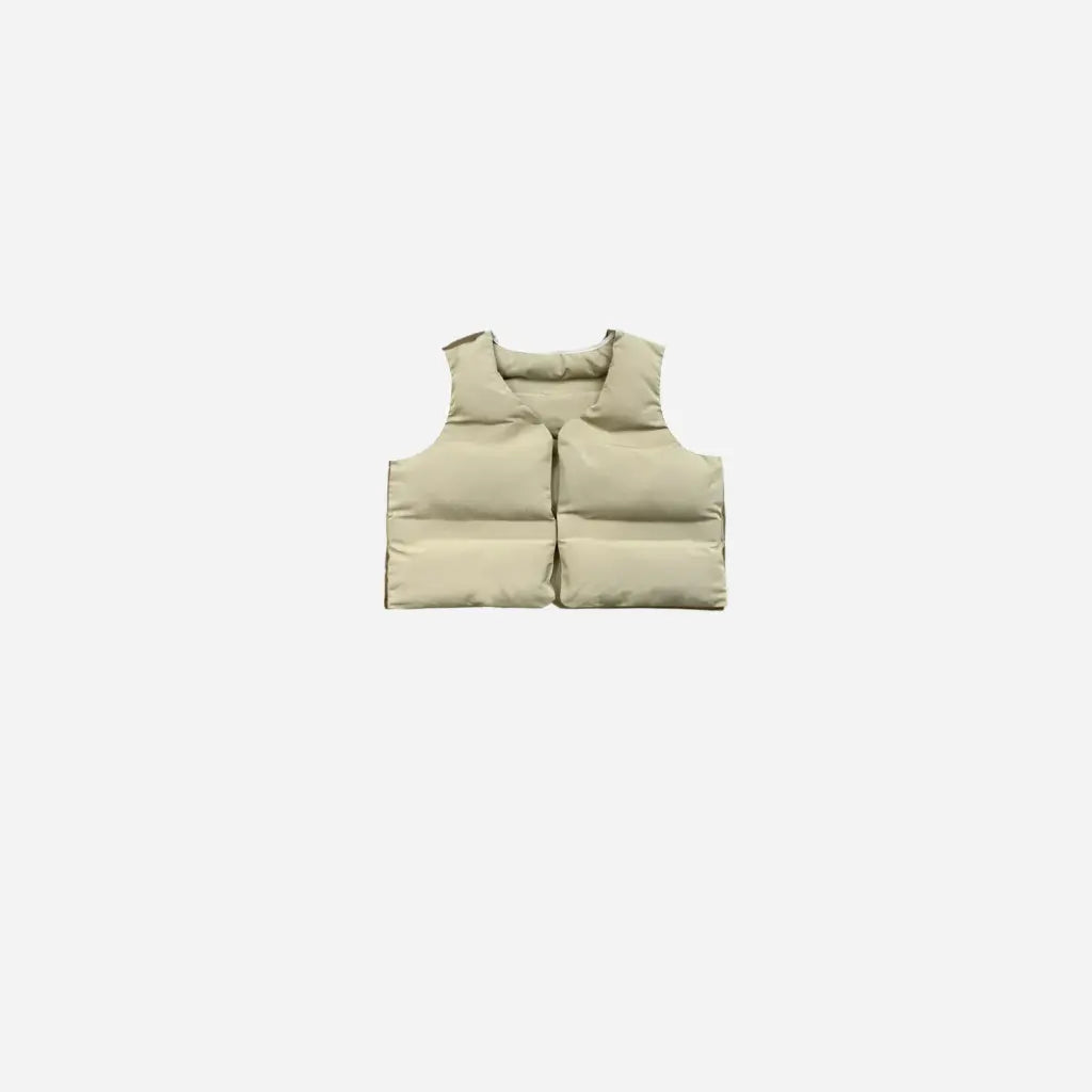 Cropped Sleeveless Puffer Jacket Hominus Denim