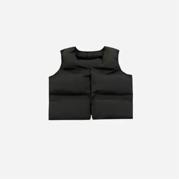 Cropped Sleeveless Puffer Jacket Hominus Denim
