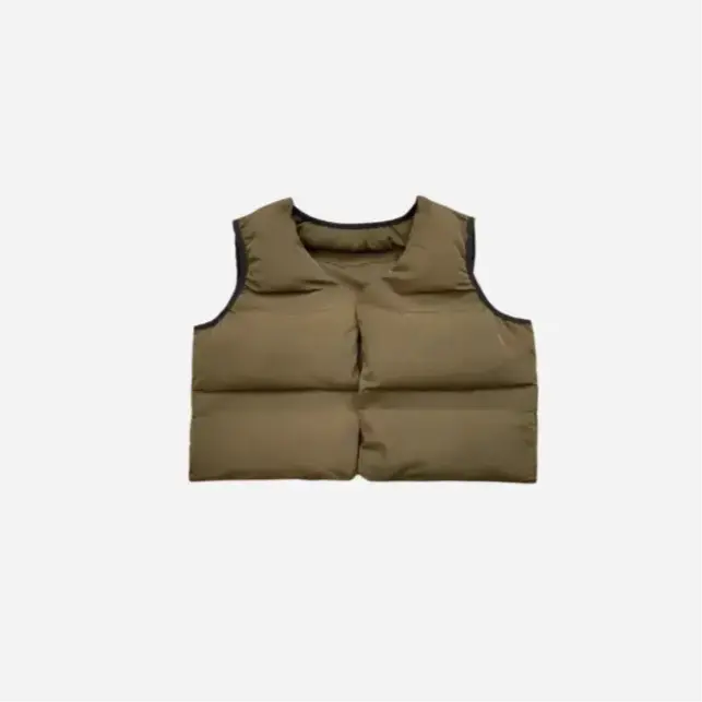 Cropped Sleeveless Puffer Jacket Hominus Denim