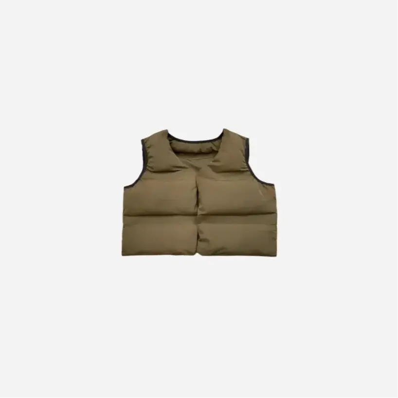 Cropped Sleeveless Puffer Jacket Hominus Denim