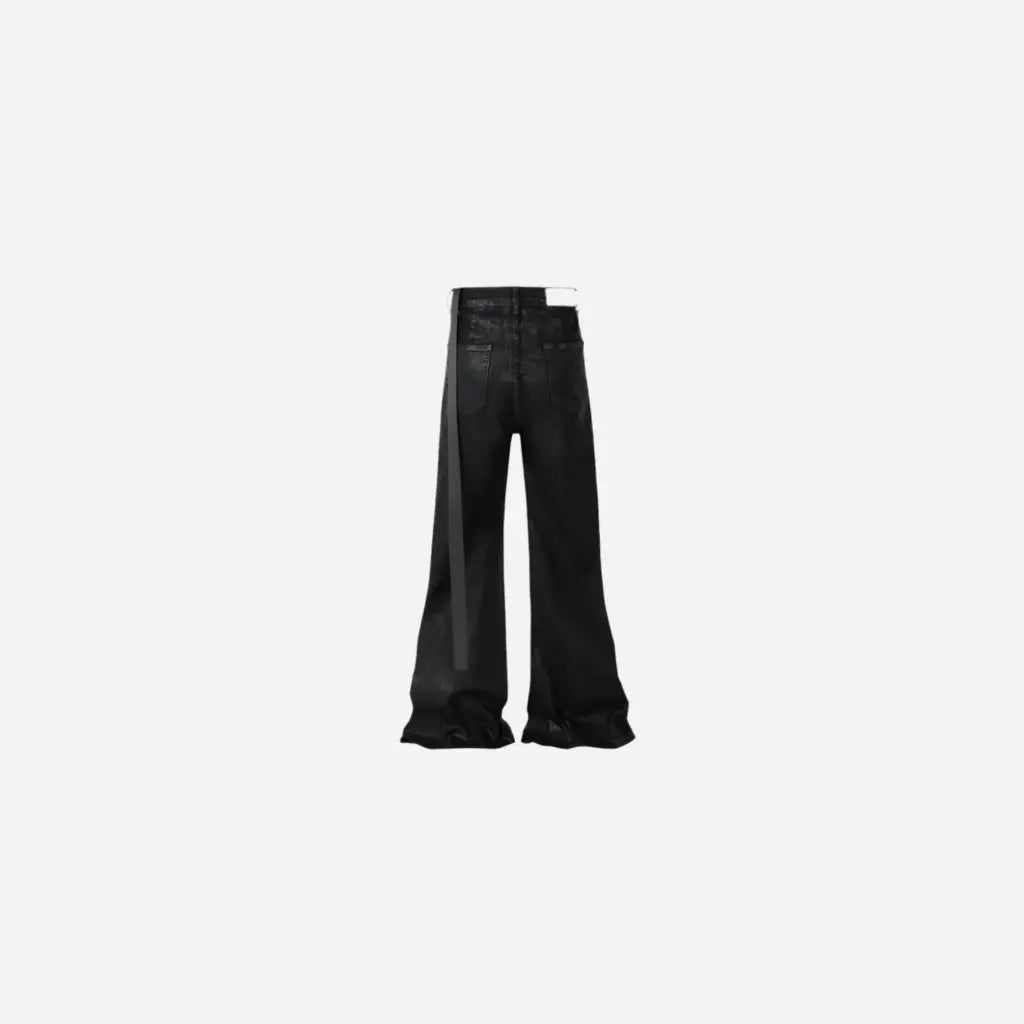 Dark Bootcut Wax Leather Flared Pant Hominus Denim