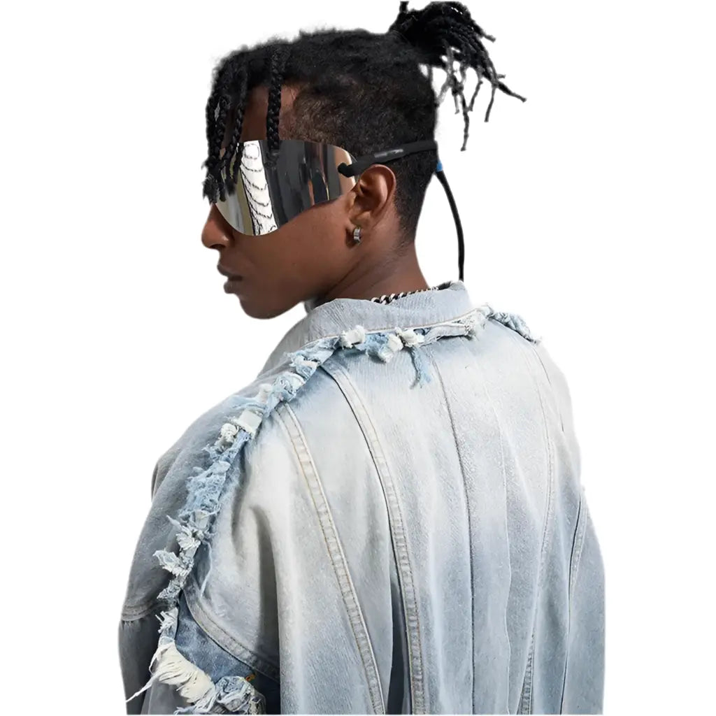 Destroyed Washed Raw Denim Jean Jacket Hominus Denim