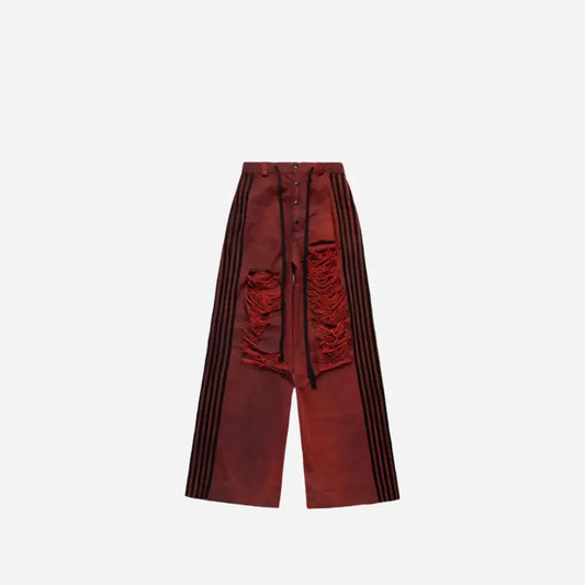 Destroyed Y2K Washed Baggy Striped Jeans Hominus Denim