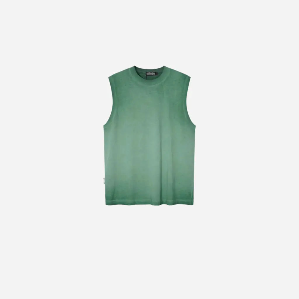 Distressed Sleeveless Gradient Dyed Tank Top Hominus Denim