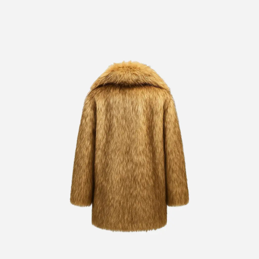 Faux Fur Long Coat Hominus Denim
